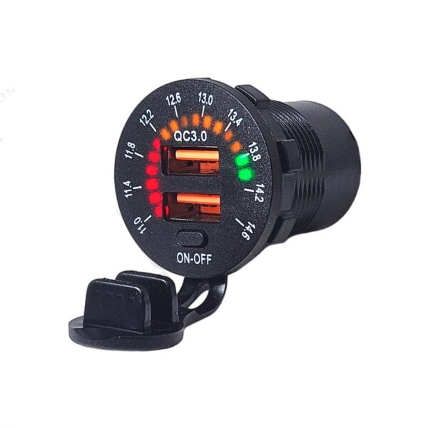 BE-266D-5 Pano Tip Akü Göstergeli İkili USB 3.0