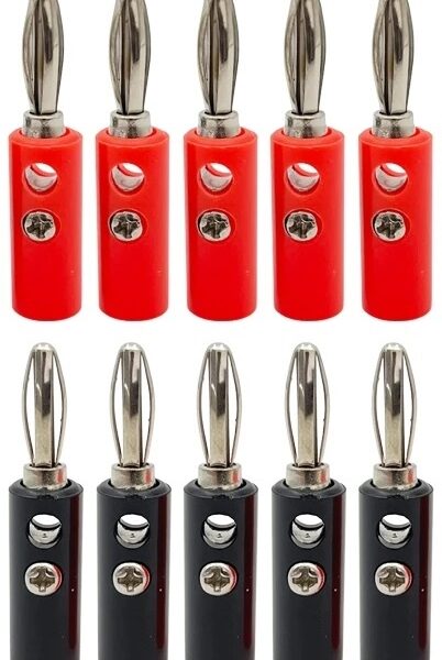 5 Takım Kırmızı Siyah 4mm Banan Jak Fiş Cx-02