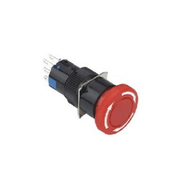 SY-22TS 16mm 2NO/2NC 6Bacak Acil-Stop Bas-Çevir