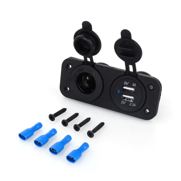 Çift Usb Araç Şarj Soketi ve Çakmaklık 2.1A/1A - 12 V