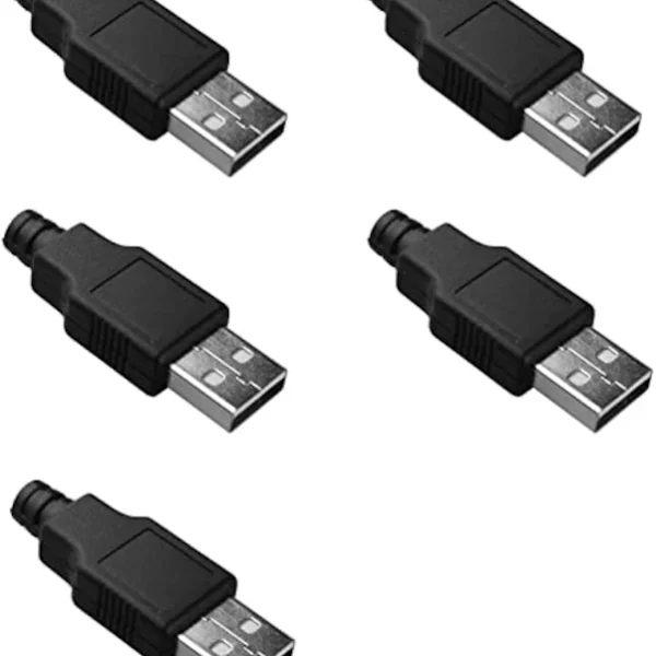 5 Adet Erkek Usb Konnektör 4 Pinli Şarj Kablo Soketi