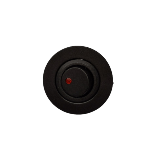 IC-132E Pano Tip Yuvarlak Işıklı Anahtar ON-OFF 12Volt Kırmızı
