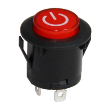 Ic-180F 26Mm Kalıcı Ledli Rocker Buton 'Power' Simgeli 3Pinli