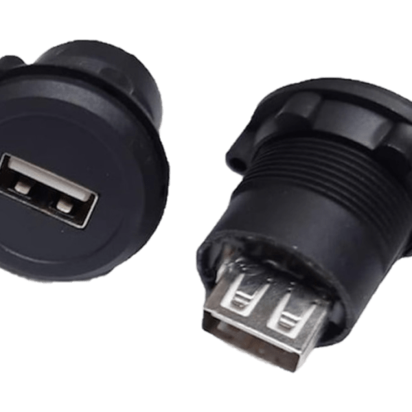 USB-01C-BK 22mm Pano Tip Siyah Usb A Dişi Soket