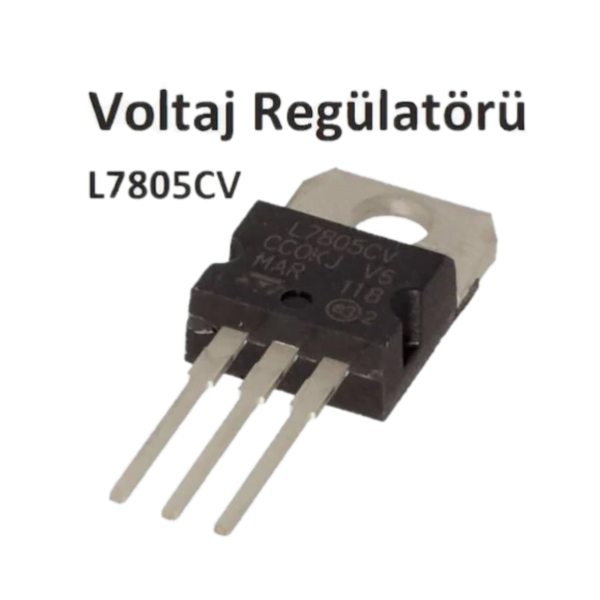 5V Voltaj Regülatörü 7805 L7805Cv To-220 Şarj Devresi Uyumlu