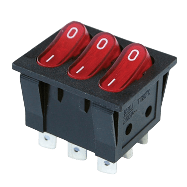 IC-135 Üçlü Işıklı Anahtar ON-OFF 9P