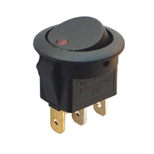 BE-132 Yuvarlak Nokta Işıklı Anahtar ON-OFF 3P 220 Volt