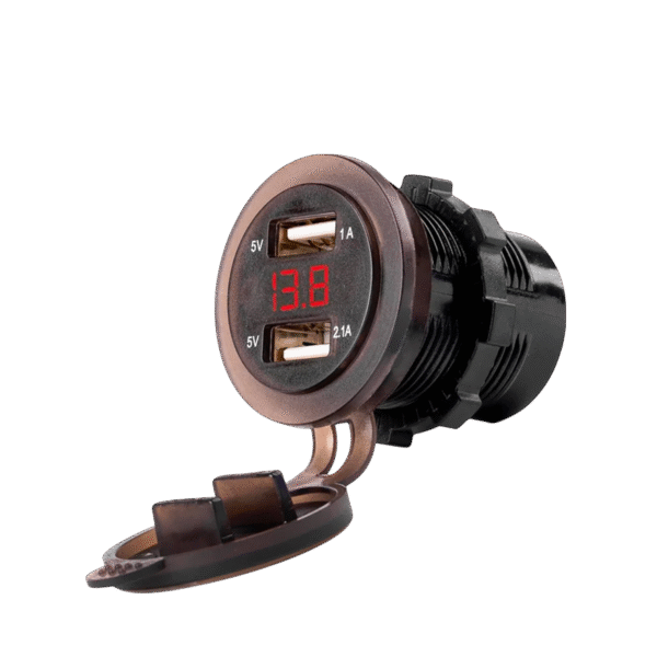 BE-266D Pano Tipi Voltmetreli 2'li USB