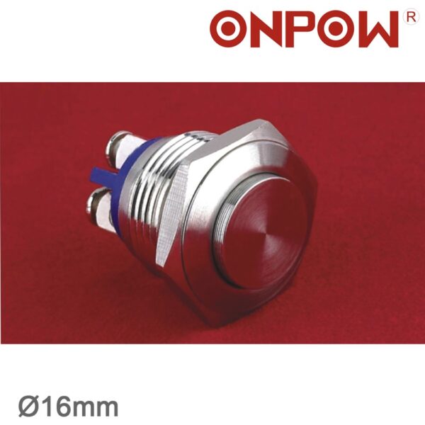 NO40 GQ16H-10-N 16mm Metal Yaylı Buton IP65