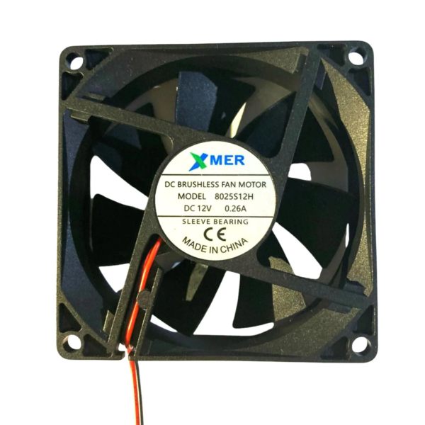 FAN 80X80X25mm 12V 0,26A 2P
