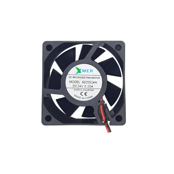 60X60X25mm 24V 0.20A 2P Xmer Fan