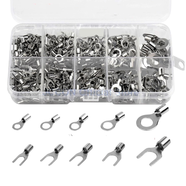 BE-274E-2 KUTULU HALKA VE ÇATAL TİP İZOLESİZ KABLO TERMİNALİ SETİ 320 PARÇA 5 BOY