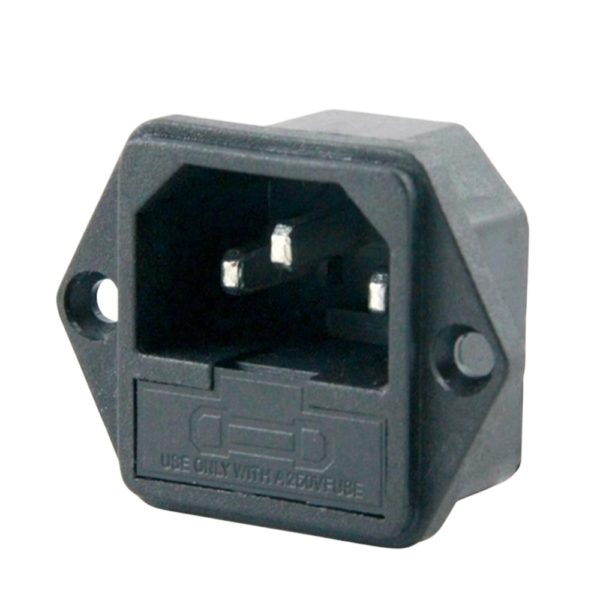 IC-213 C14 Power Soket Erkek Fuseli Kulaklı AS-07