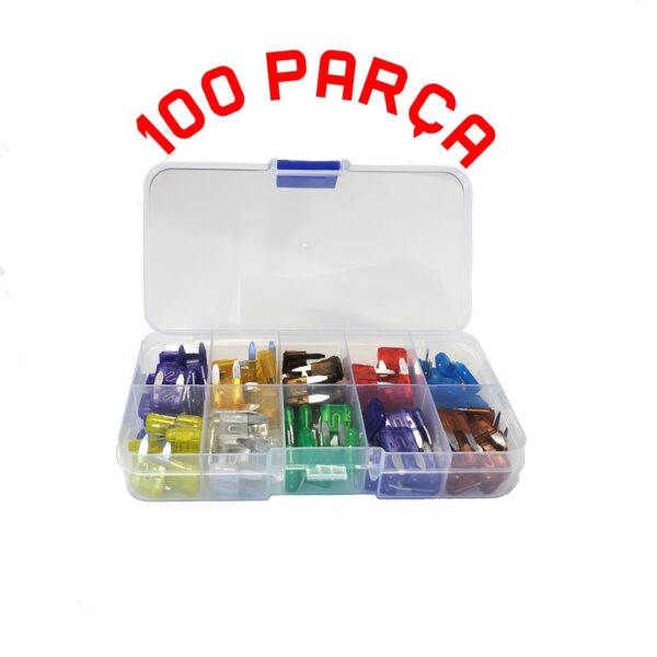 IC-274B-1 Kutulu Mini Oto Bıçak Sigorta Seti 100 Parça