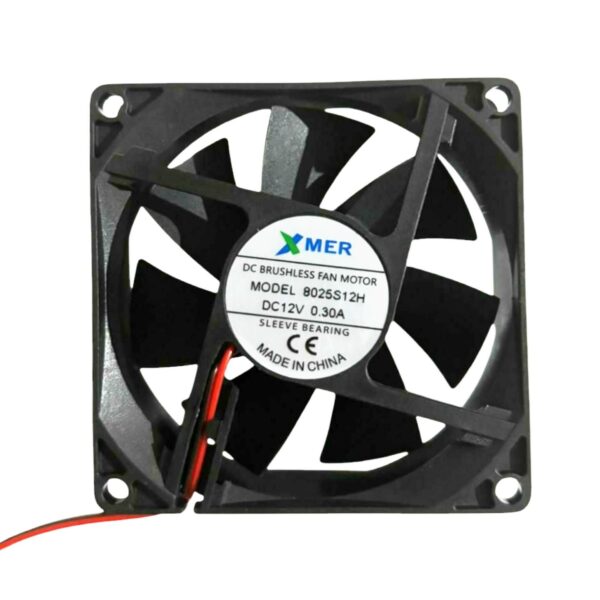 80X80X25mm 12V 0.30A 2P Xmer Fan